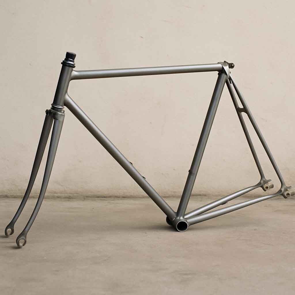 Steel bike frame with classic design