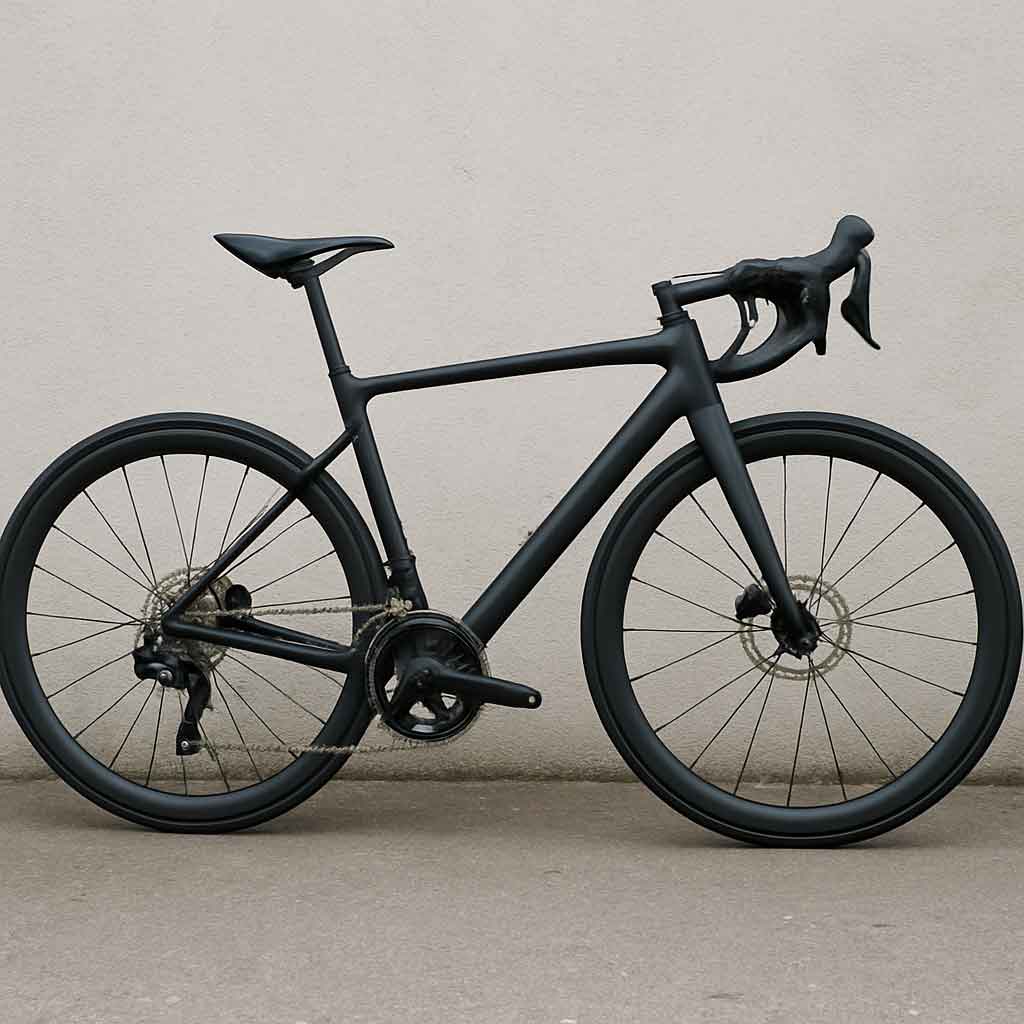 Modern carbon frame road bike