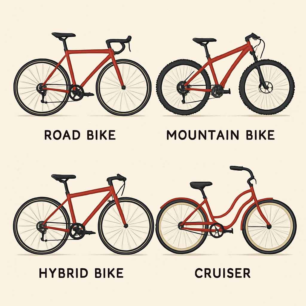 Different types of bicycles