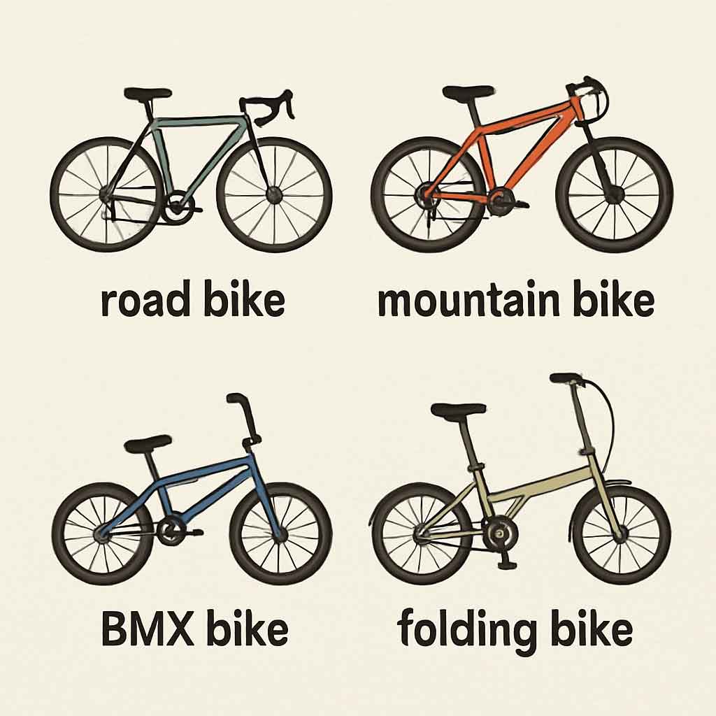 Different types of bicycles