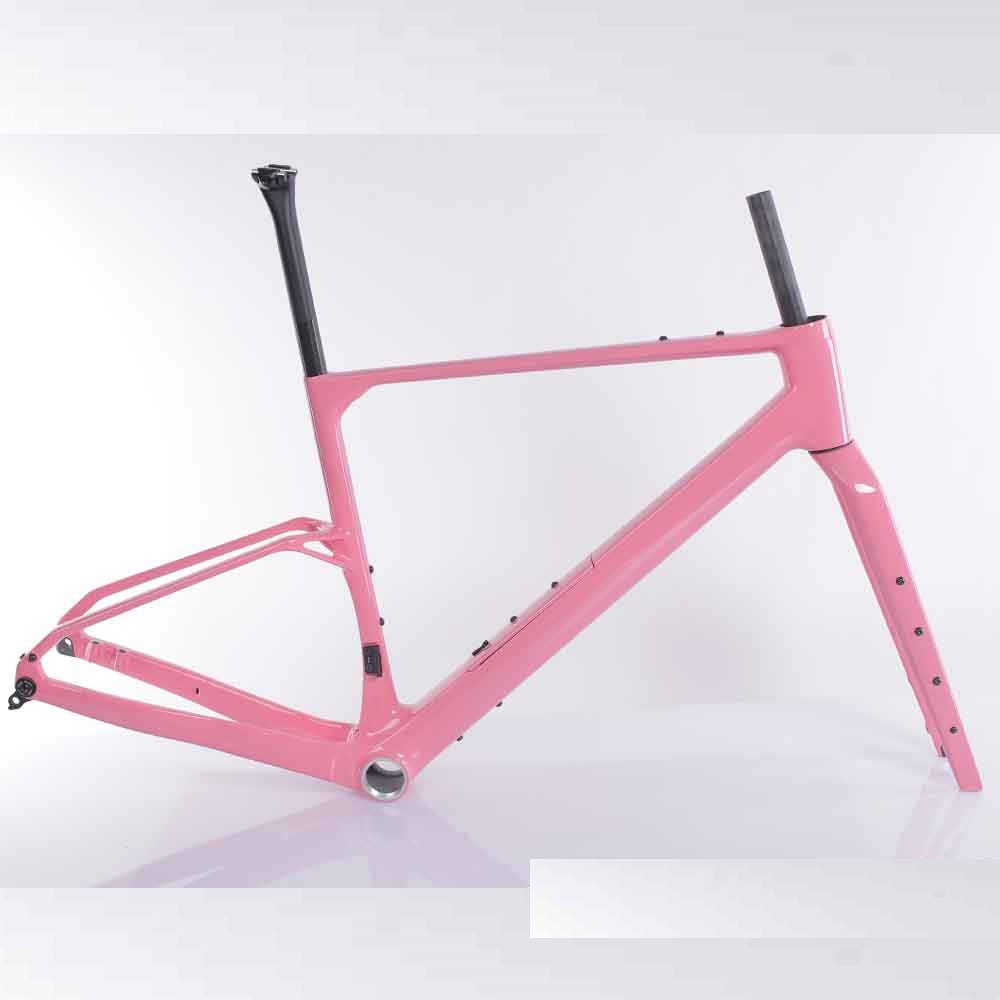 T47 Bracet 420mm Fork Chinese New T000 Carbon Aero Design Gravel Bike Frame FM326