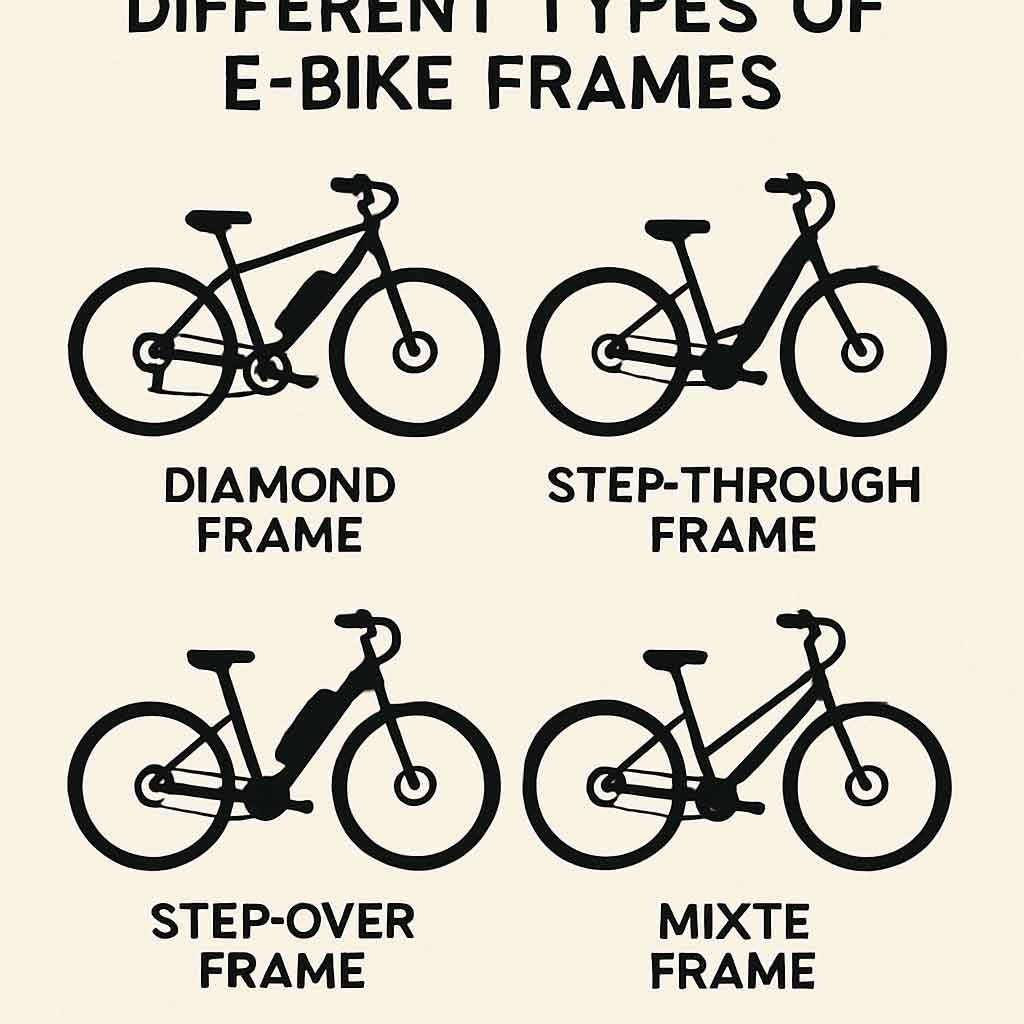 Different types of e-bike frames