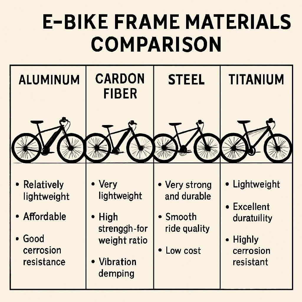 E-bike frame materials comparison