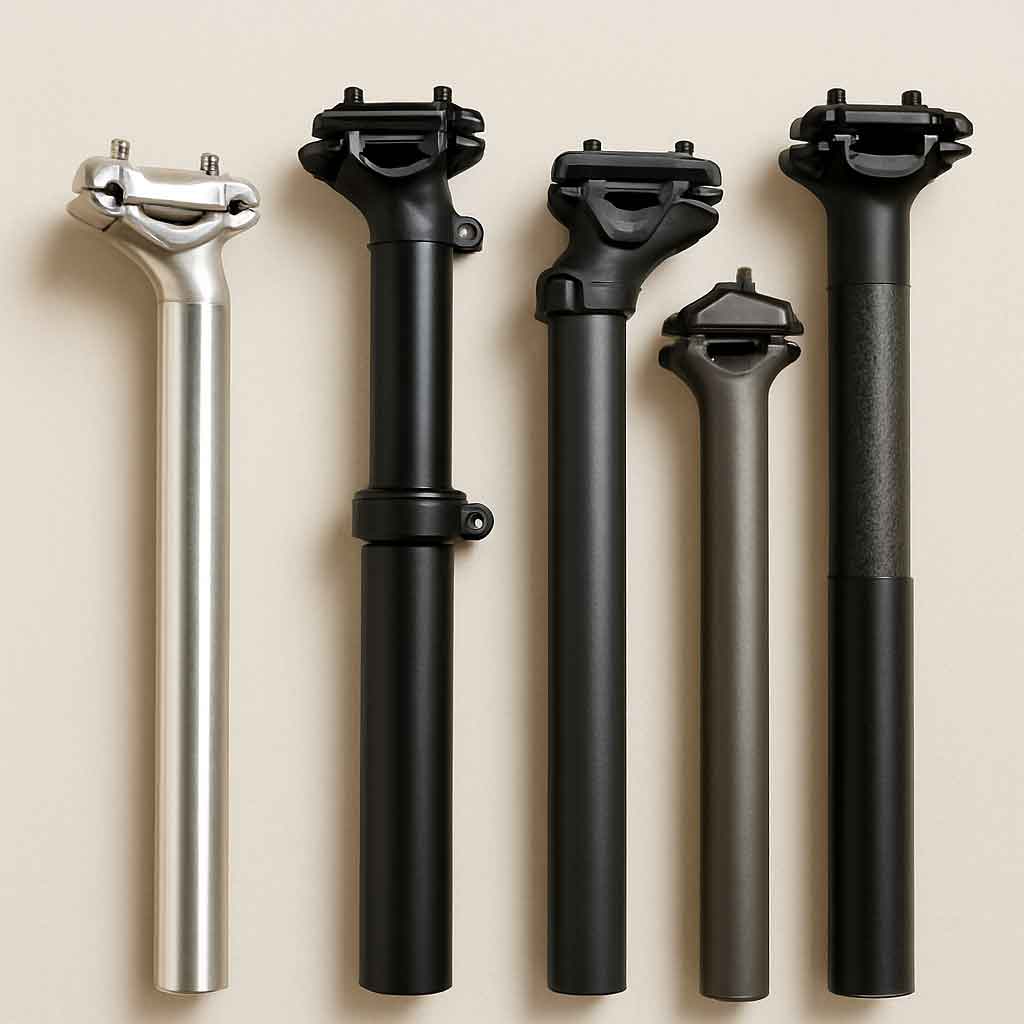 variety of bike seat posts