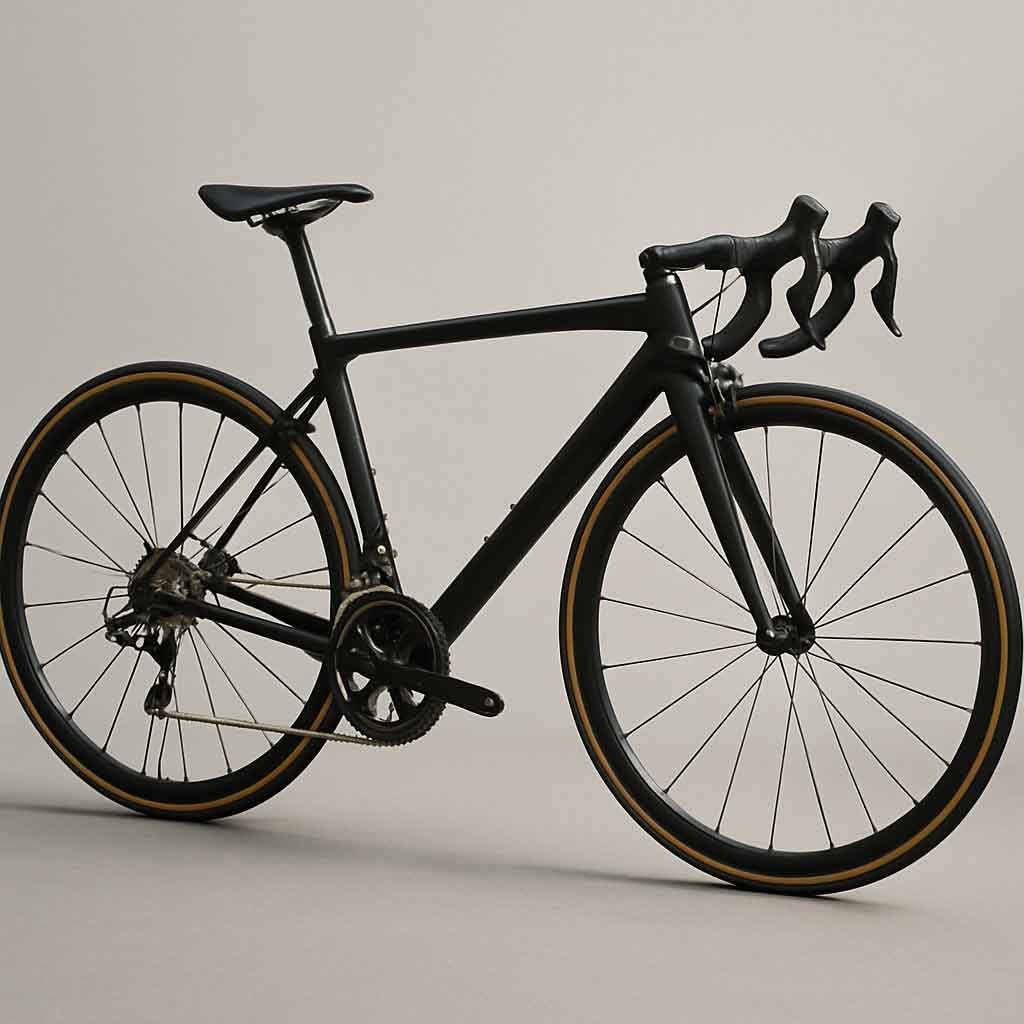 Sleek road bike ready for racing