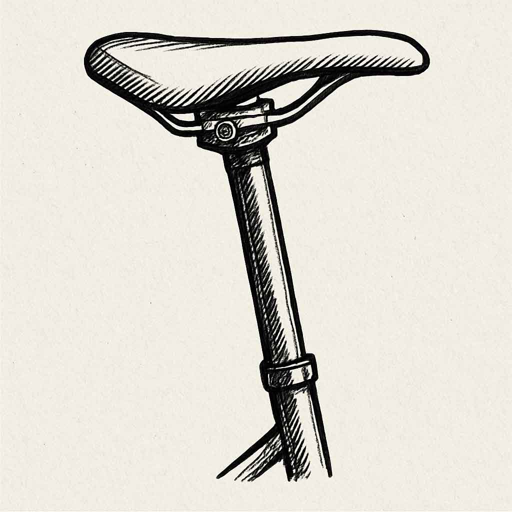 Bicycle seat post illustration