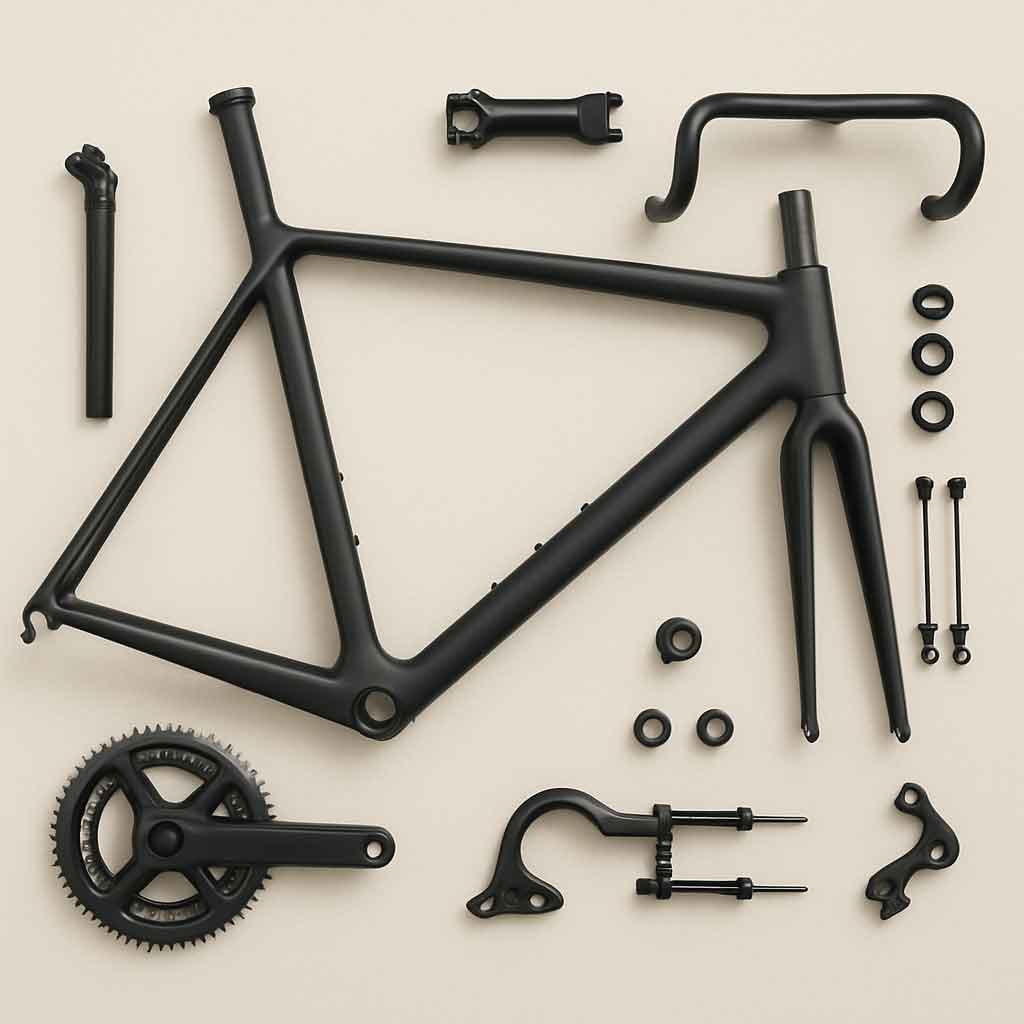 Cycling frameset components