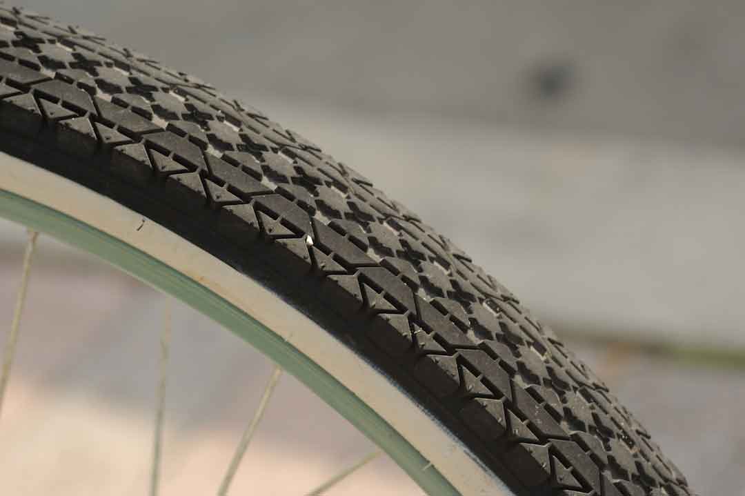 Mountain bike tire close-up