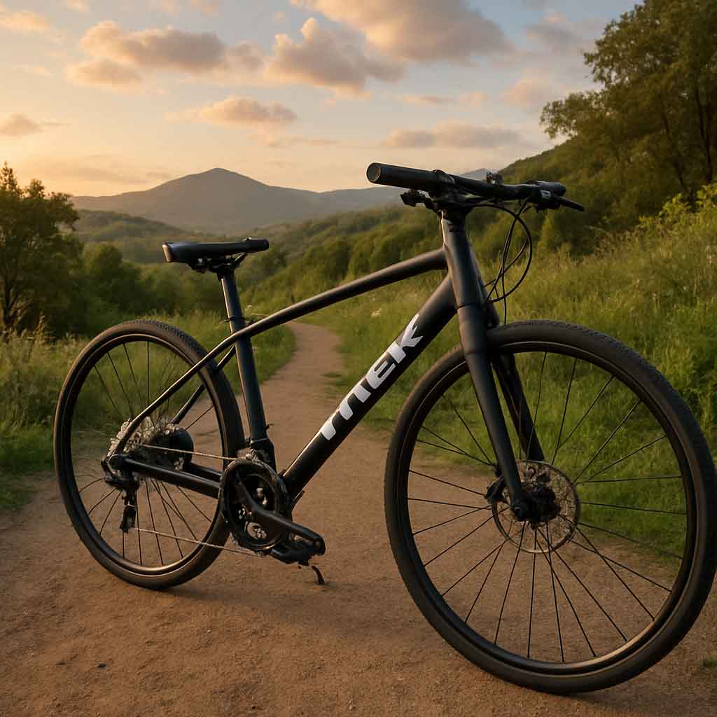 Trek FX 3 Disc on a scenic trail