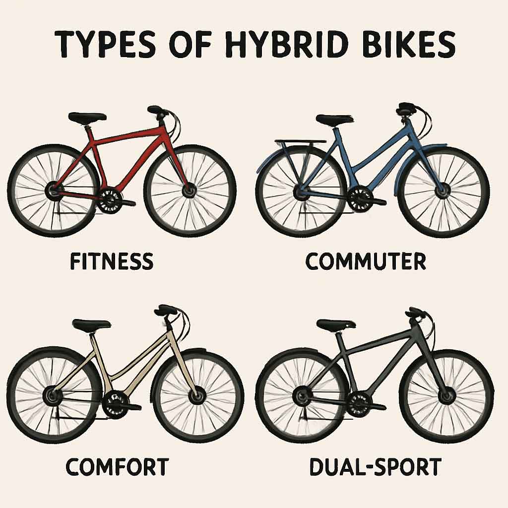 Different types of hybrid bikes