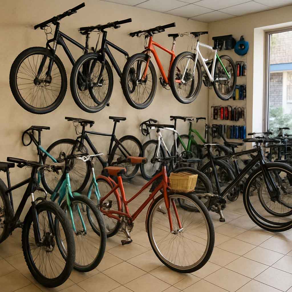 Bicycle shop with various models