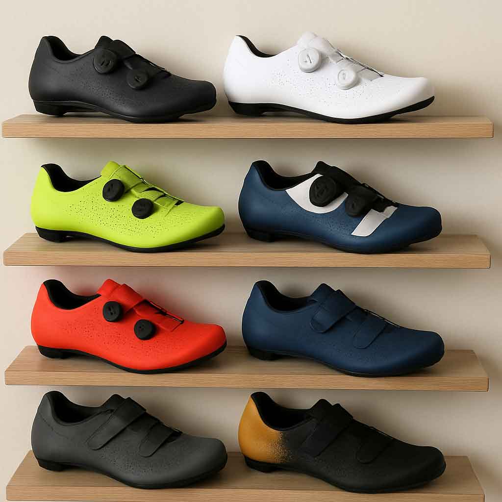 cycling shoes display