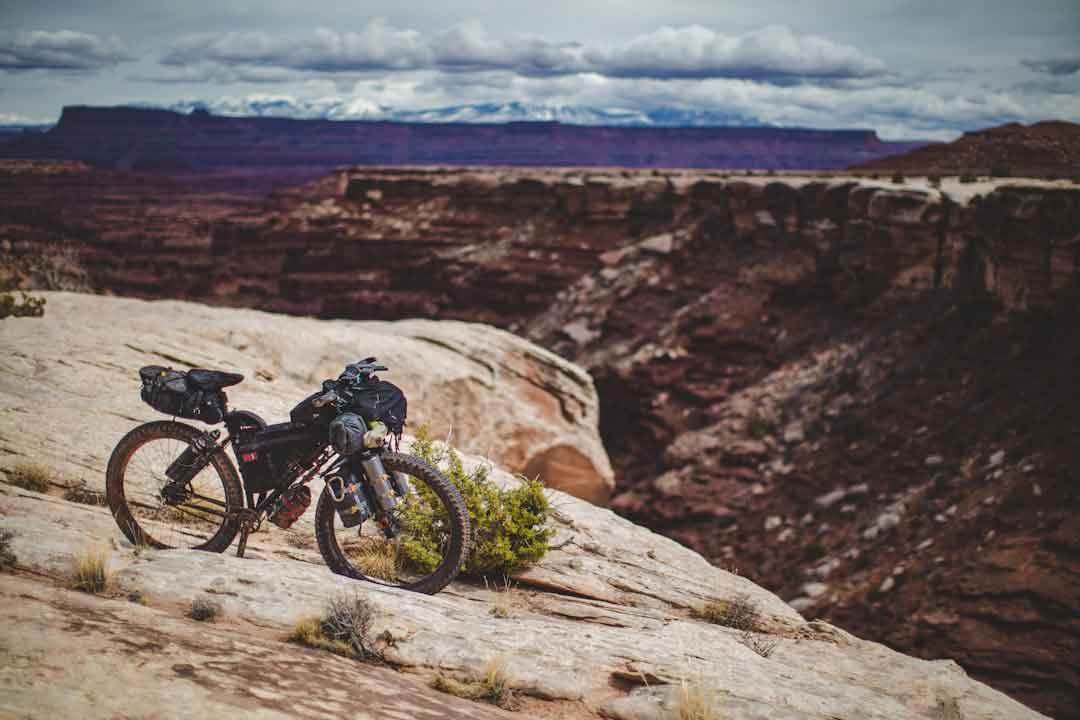 Canyon bike on a scenic route