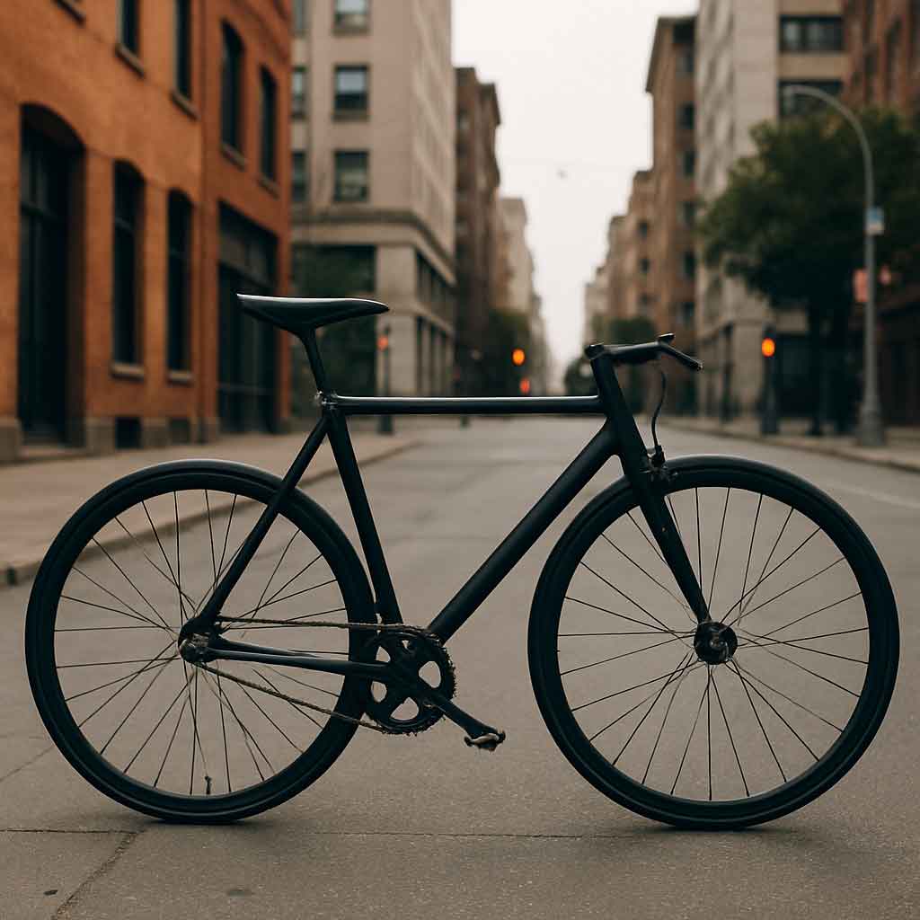 fixed gear bike in urban setting