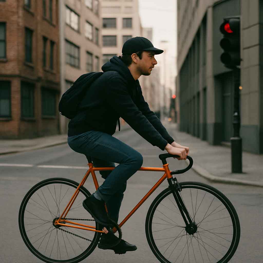 Urban fixie bike ride