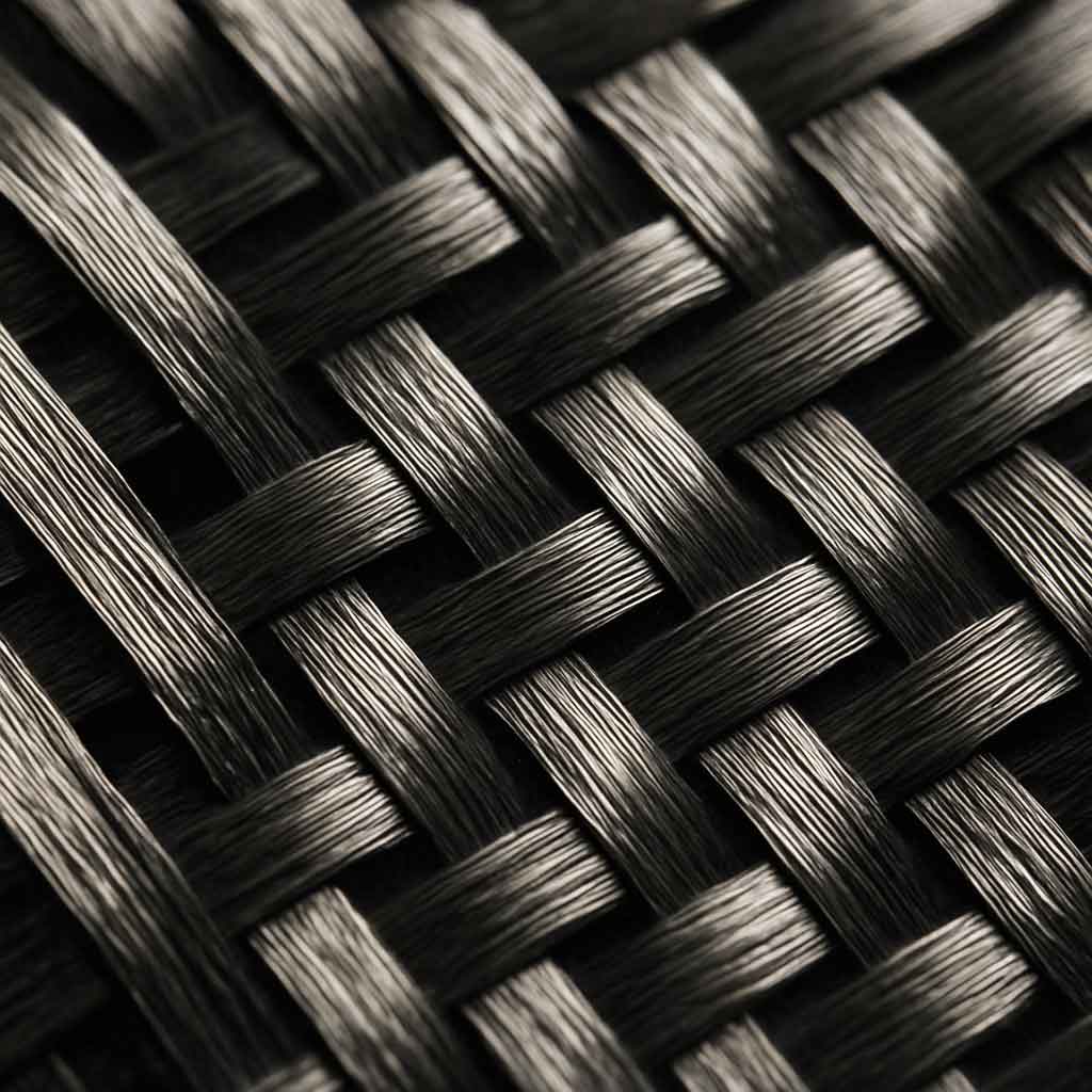 Close-up of carbon fiber strands