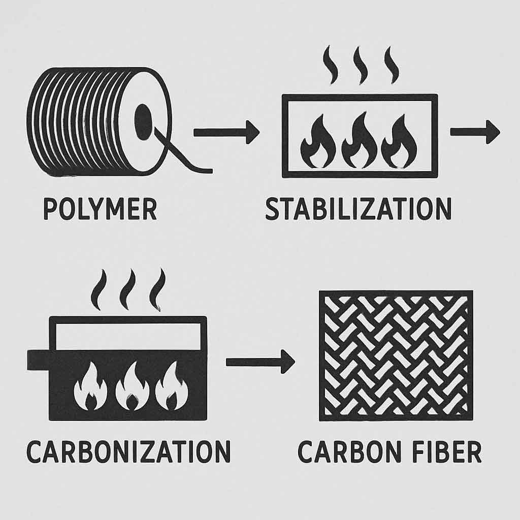 Manufacturing process of carbon fiber