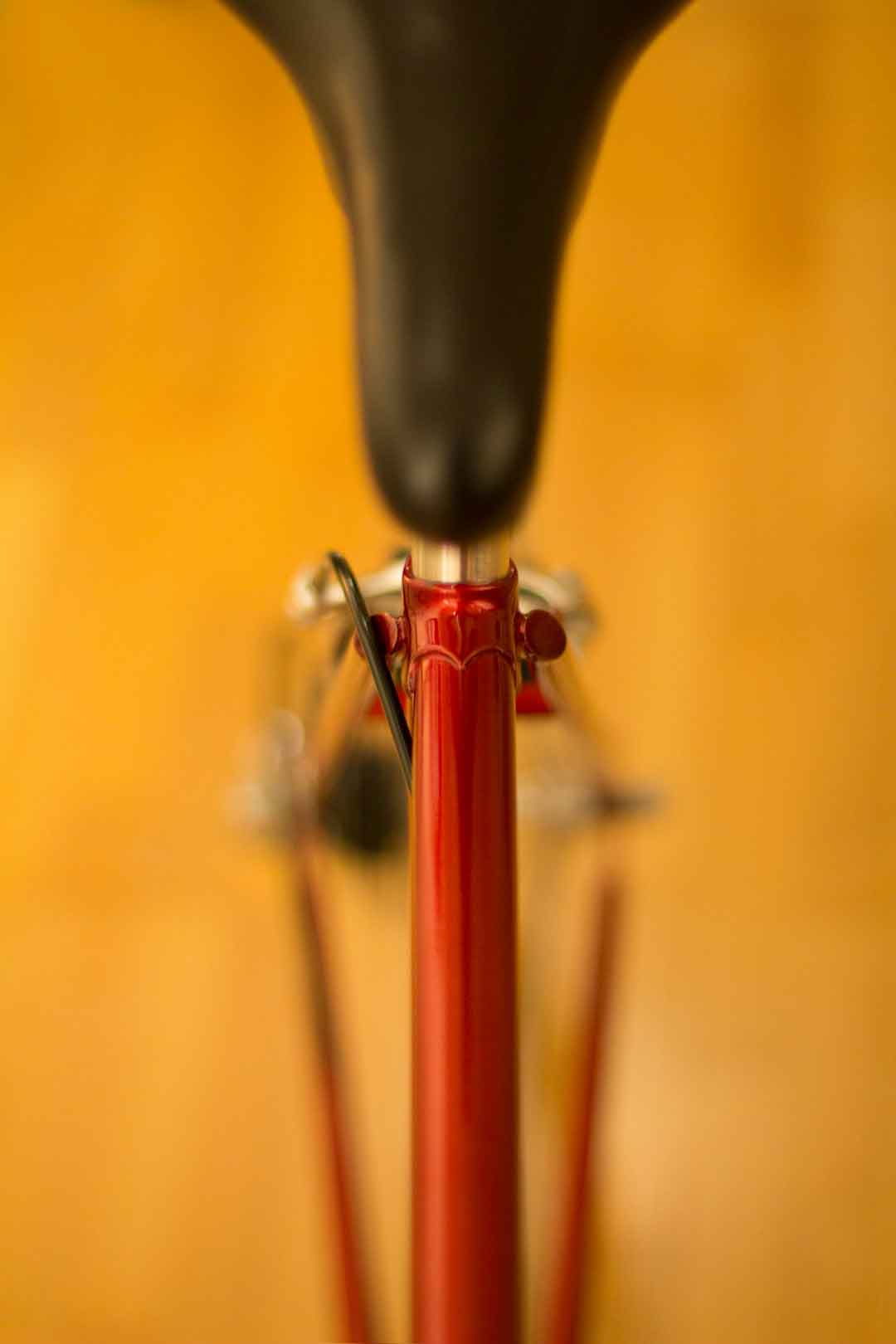 Close-up of a carbon fiber electric bike frame