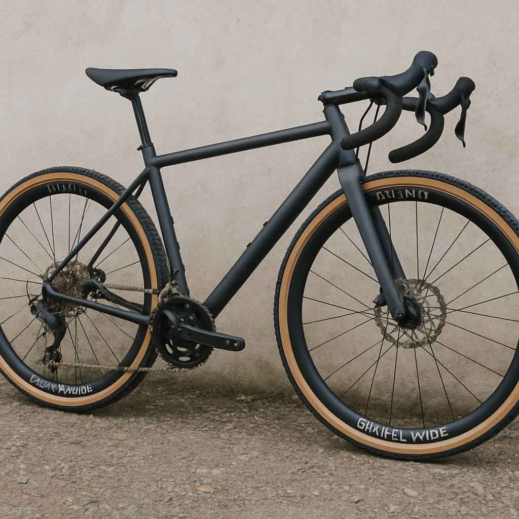 Hunt gravel wheels on a bike