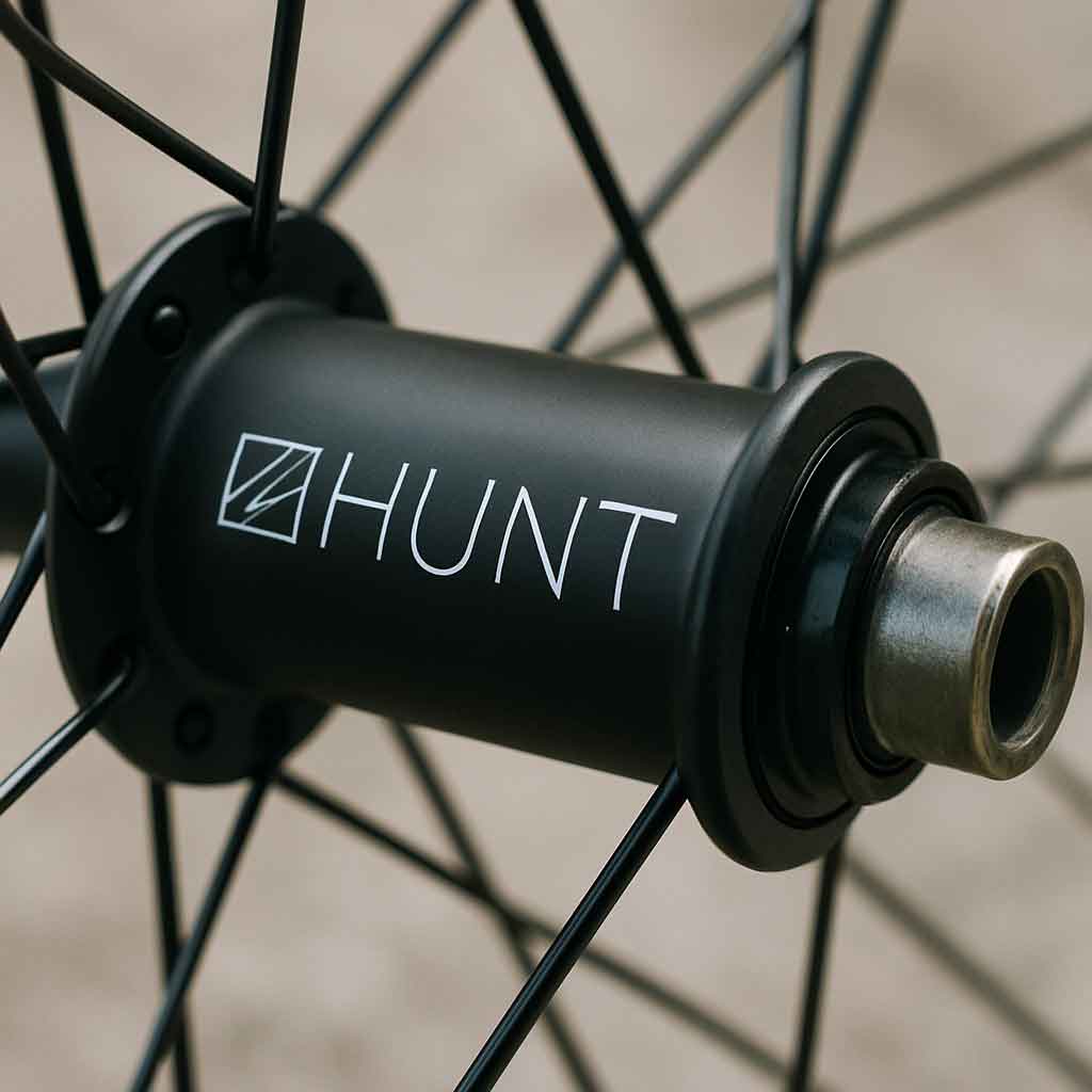 Close-up of Hunt wheel hub