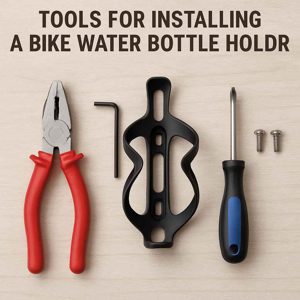 Tools needed for installing a bike water bottle holder