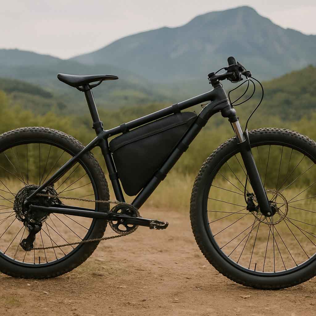 mountain bike with frame bag