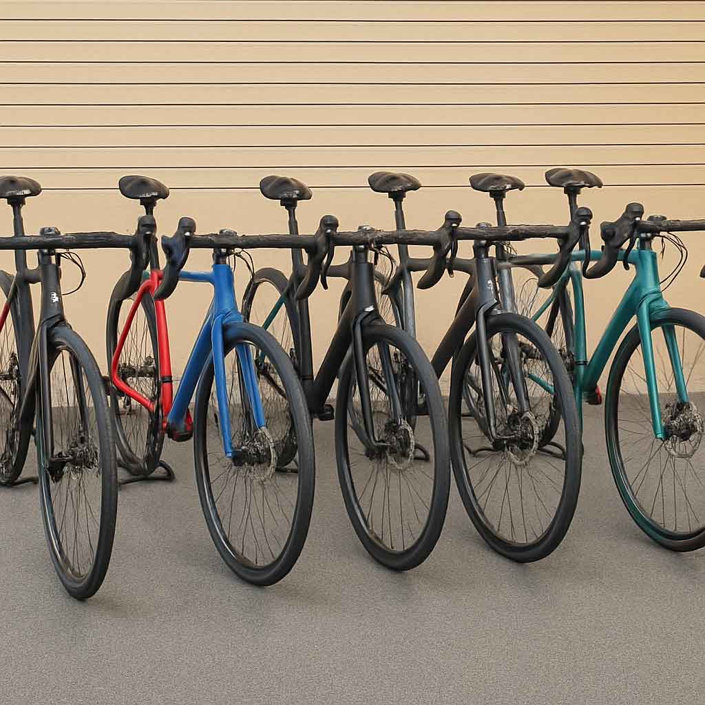 Cycling bikes display