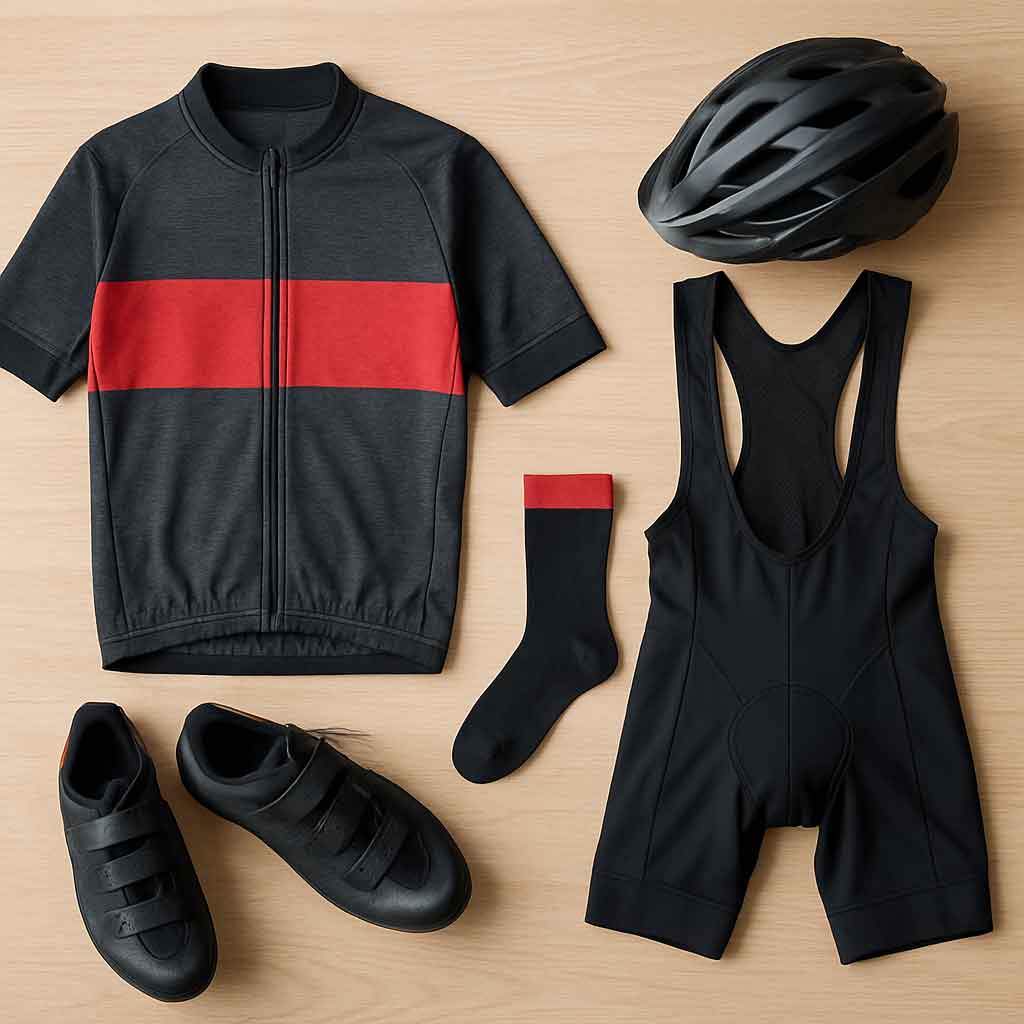 Cycling gear on display