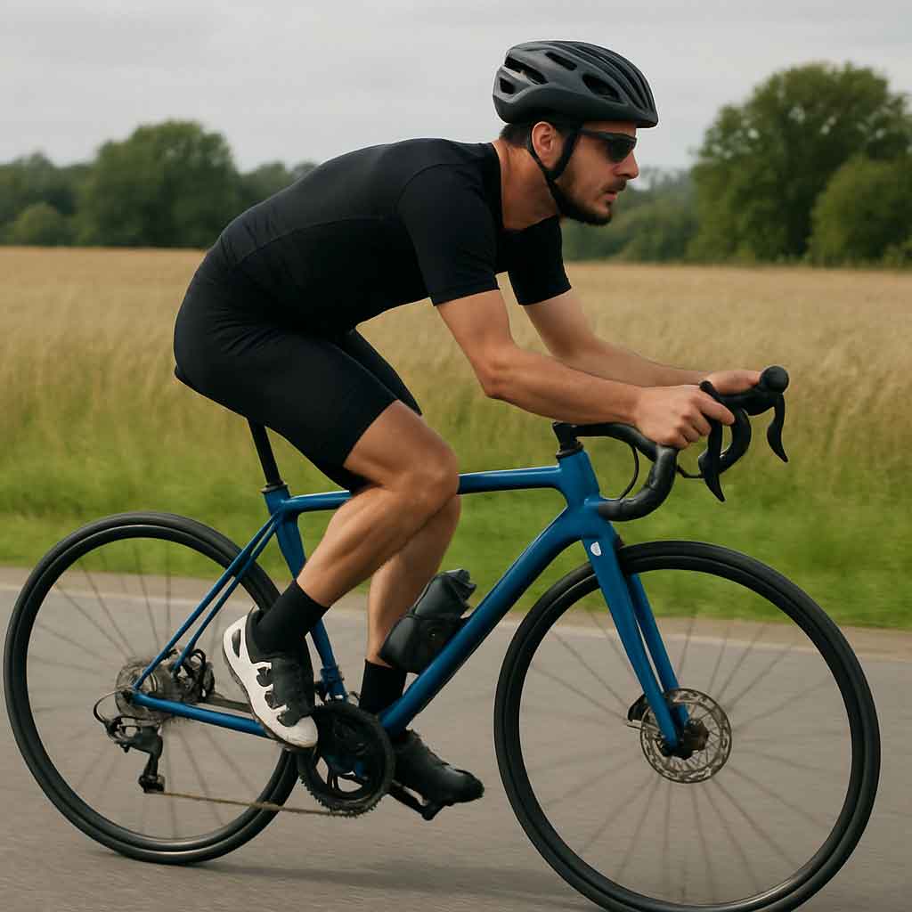 Cyclist on an endurance bike
