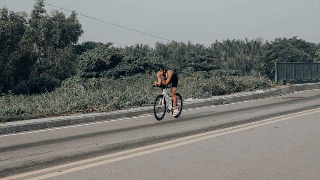 Cyclist enjoying a long ride on an endurance bike