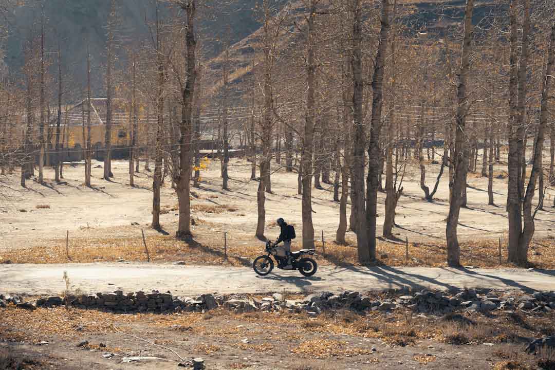 Gravel bike on scenic trail