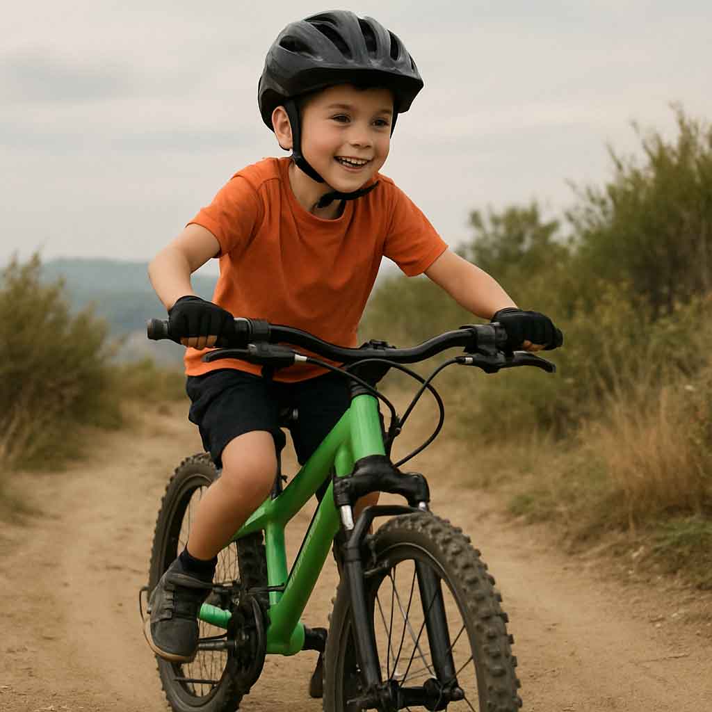 Child on a mountain bike