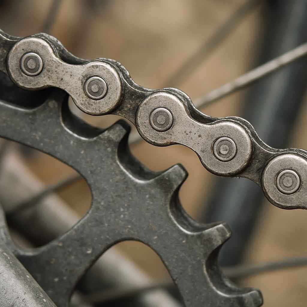 Bicycle chain close-up