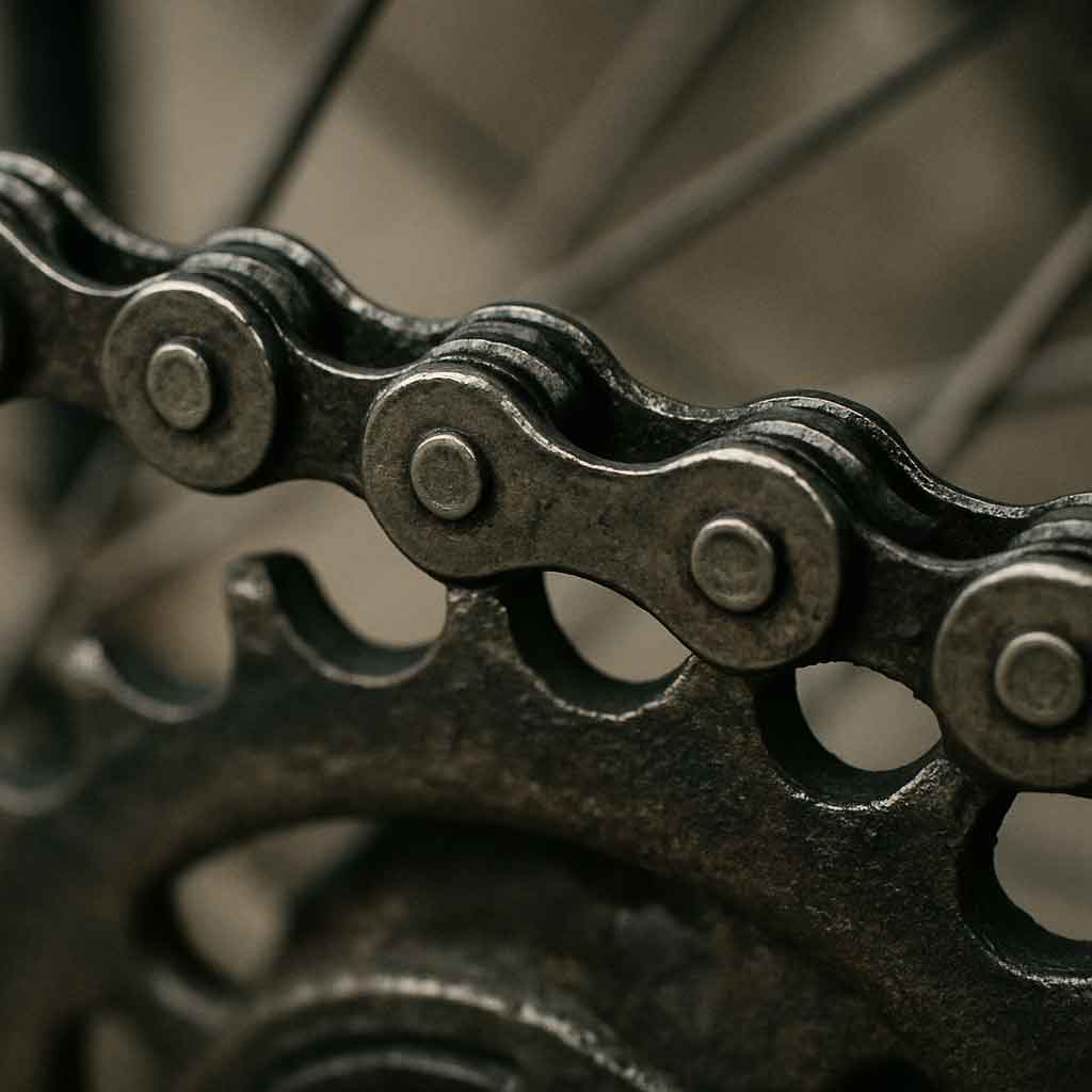 Bicycle chain close-up