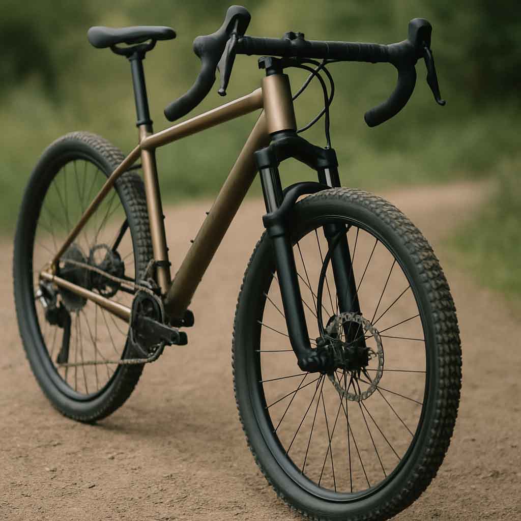 suspension fork on gravel bike