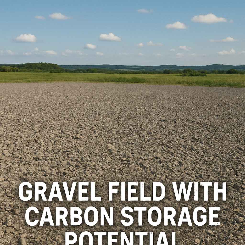 Gravel field with carbon storage potential