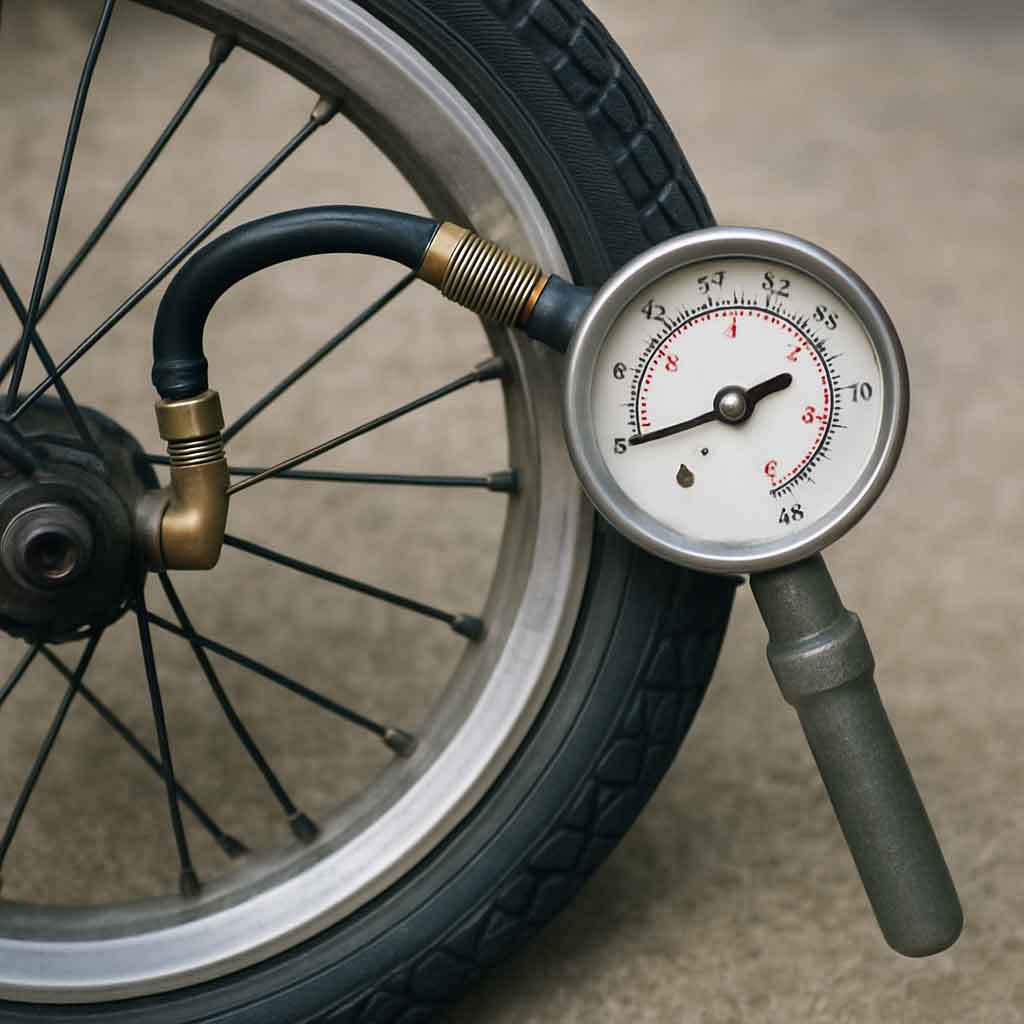 Bicycle tire pressure gauge