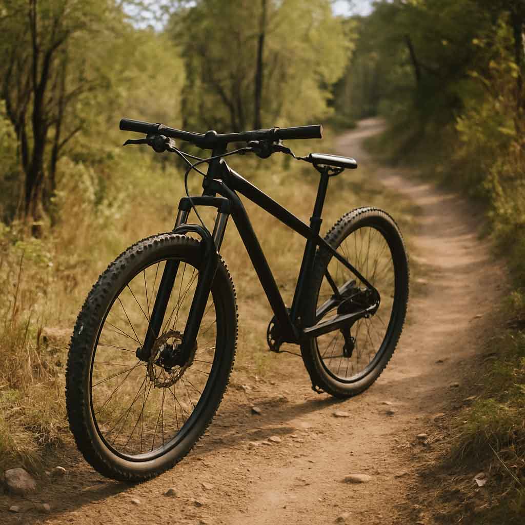 hard tail mountain bike on a trail