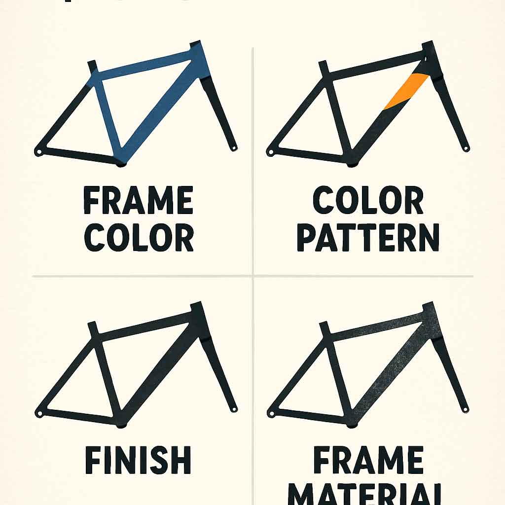 Customization options for bike frames
