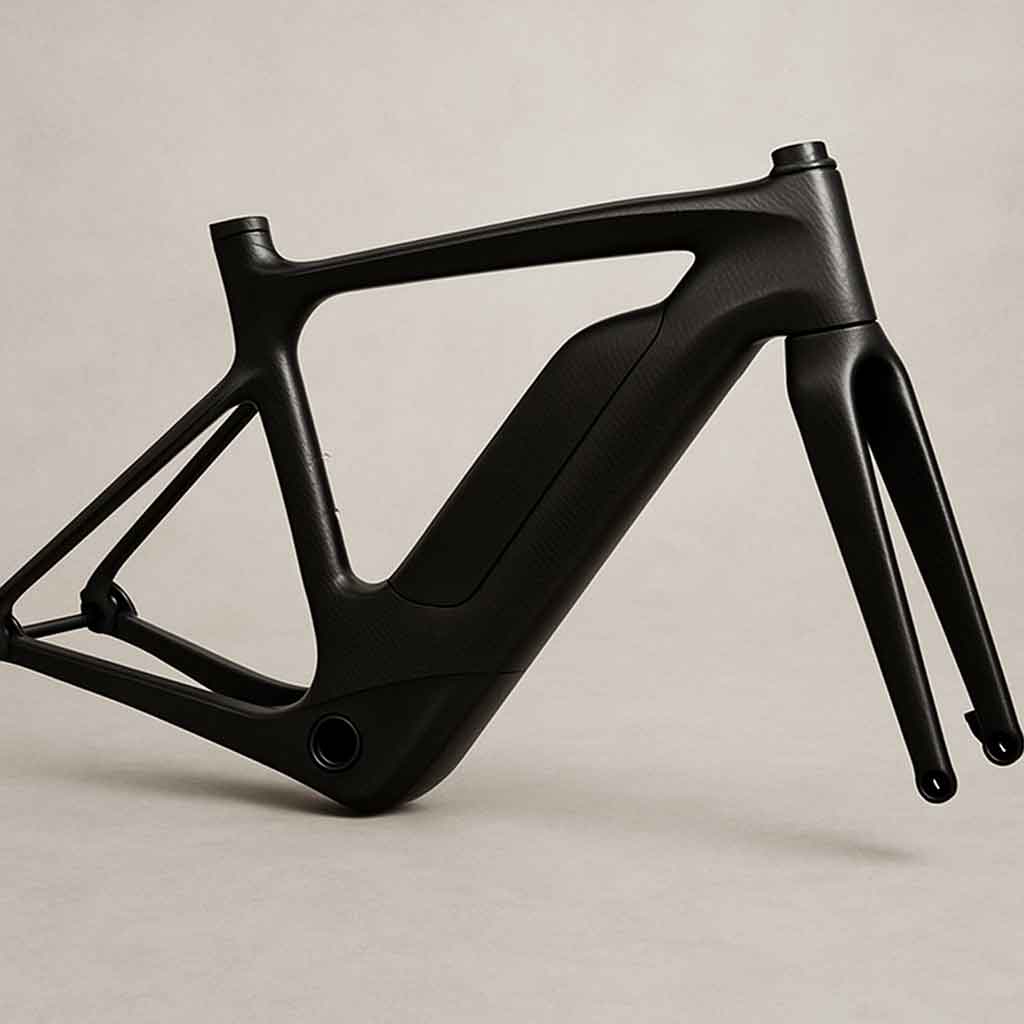 Aerodynamic carbon ebike frame